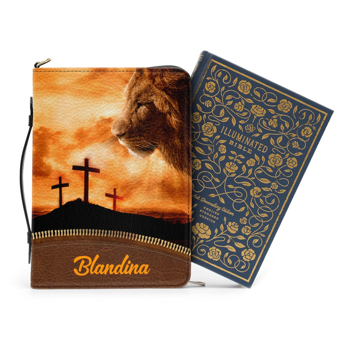 Kingdom of God Leather Book Cover, Personalized Cross Bible Cover, Special Gift For Pastors, Christian Gift, Bible Covers Jesus Gifts